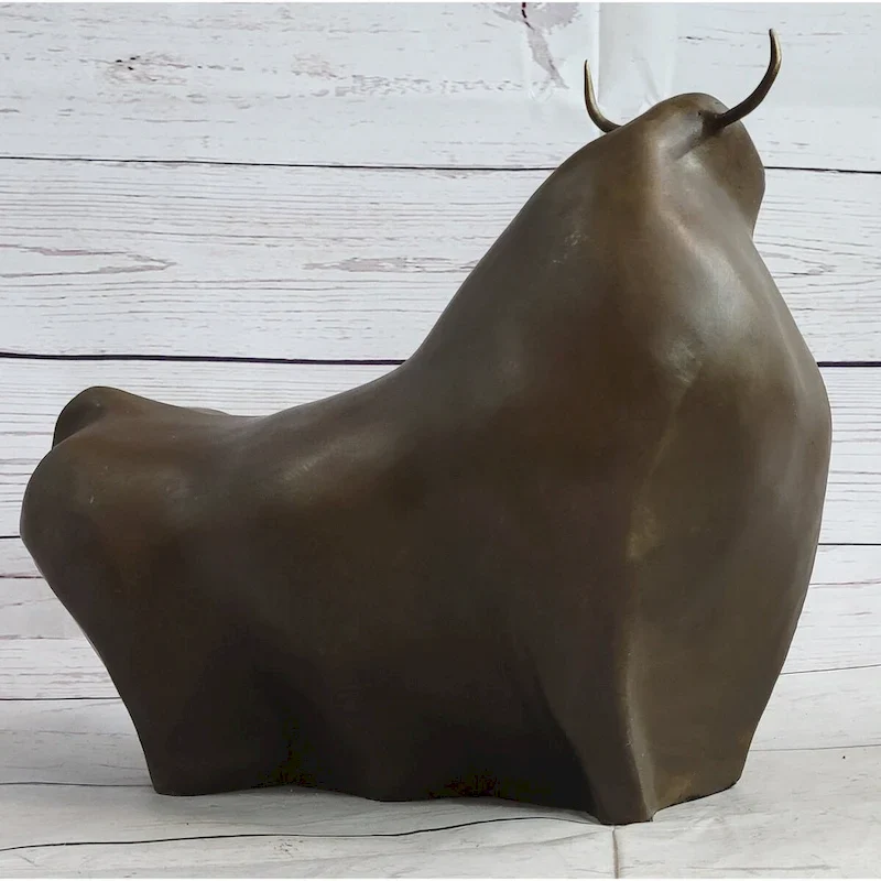 Modern Art Abstract Imitative Bull Bronze Figurine Botero Statue Sculpture Figurine Figure