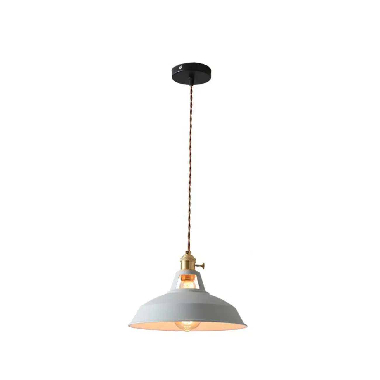 Macaron Iron Dome Pendant Lamp with Hardwired