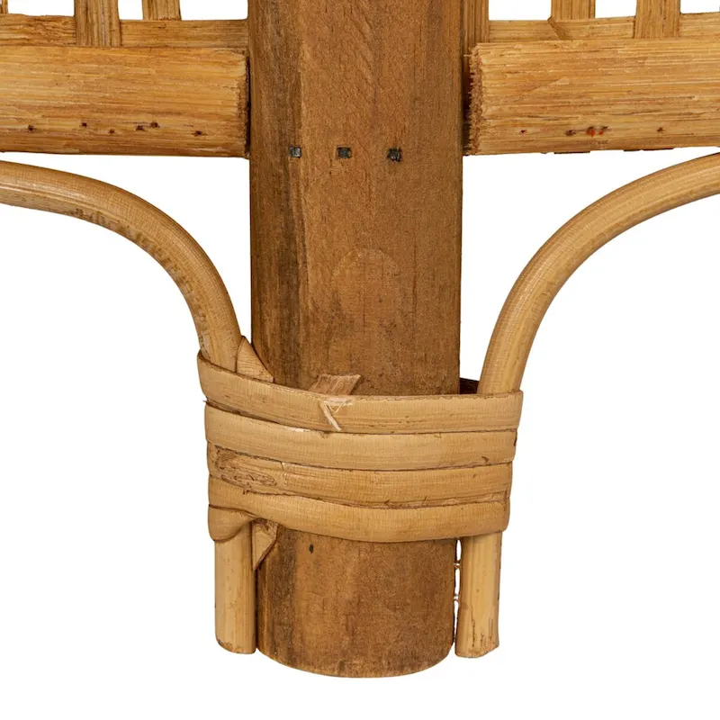 Bamboo and Rattan Accent Table