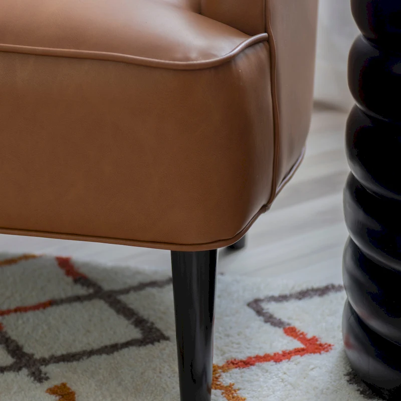 Gabriela Upholstered Faux Leather Accent Chair