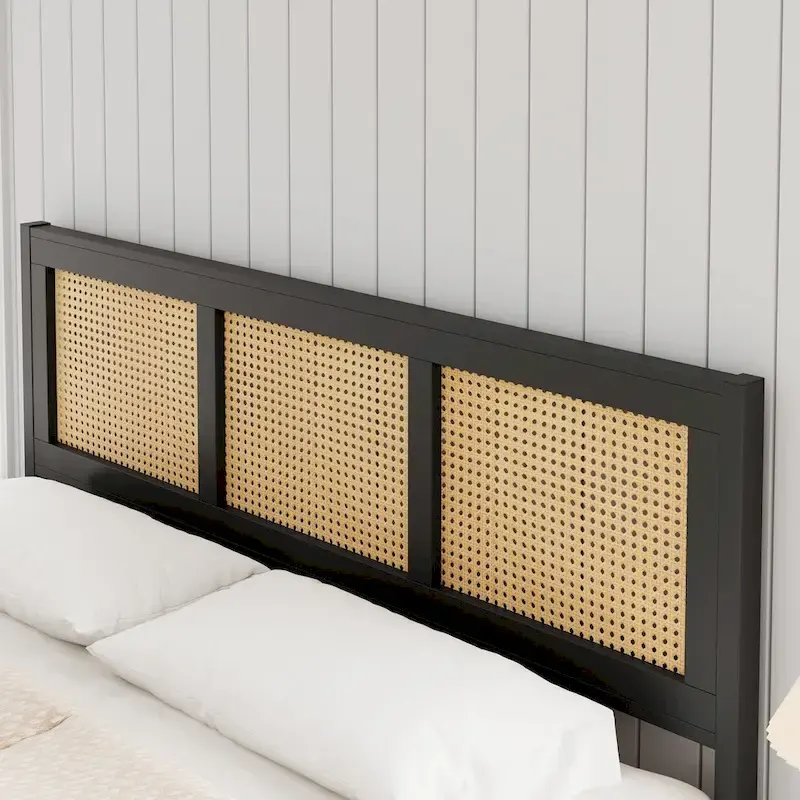 Rattan Bed Frame with Headboard