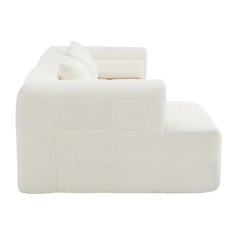 101.2 Chenille Modular Sectional Sofa with Deep Seating, Free-Combined Design and High-Density Foam Construction