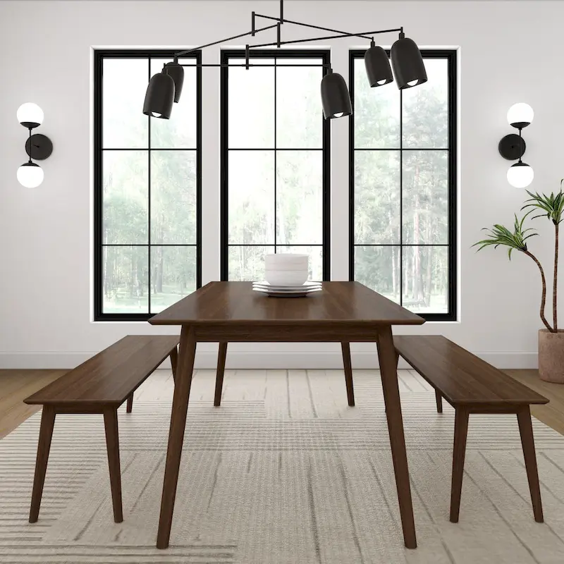 Mid-Century Modern Dining Bench - 59