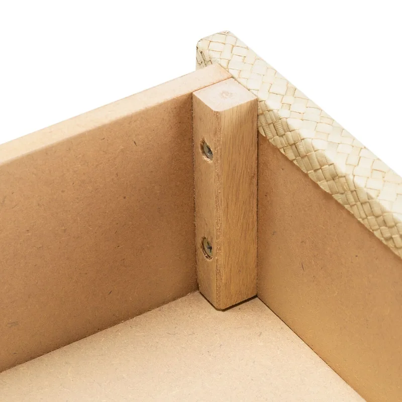 Light Natural Raffia/ Gold Console Table - 31 W x 14 L x 30 H