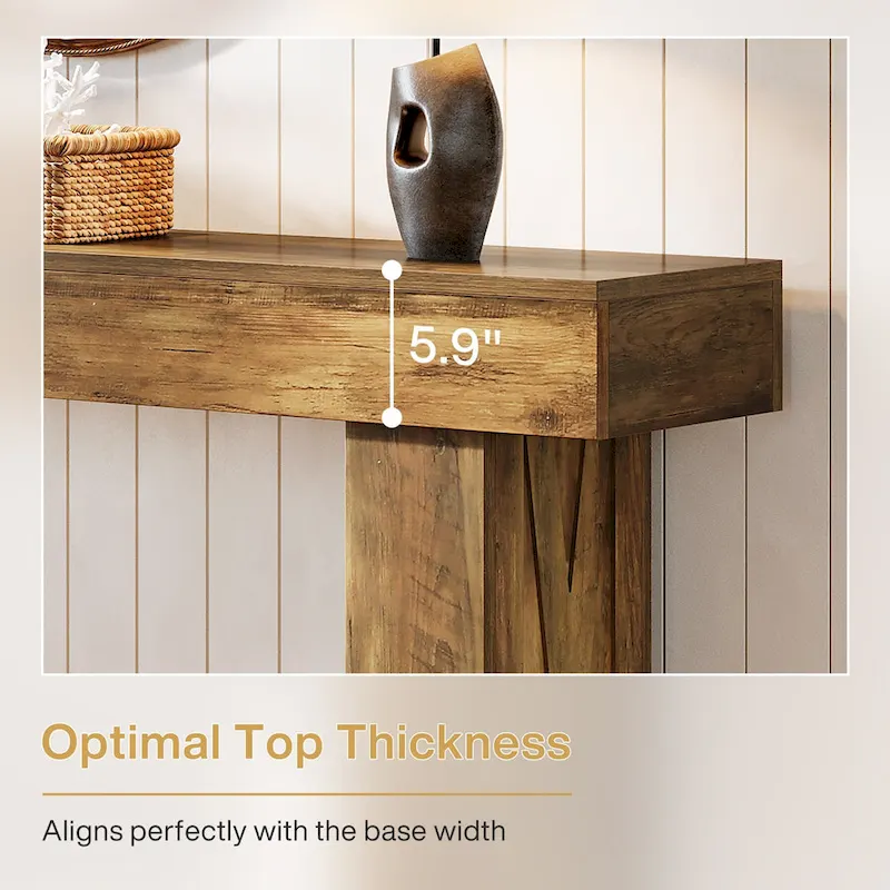 63 Inch Long Console Table Farmhouse Sofa Table