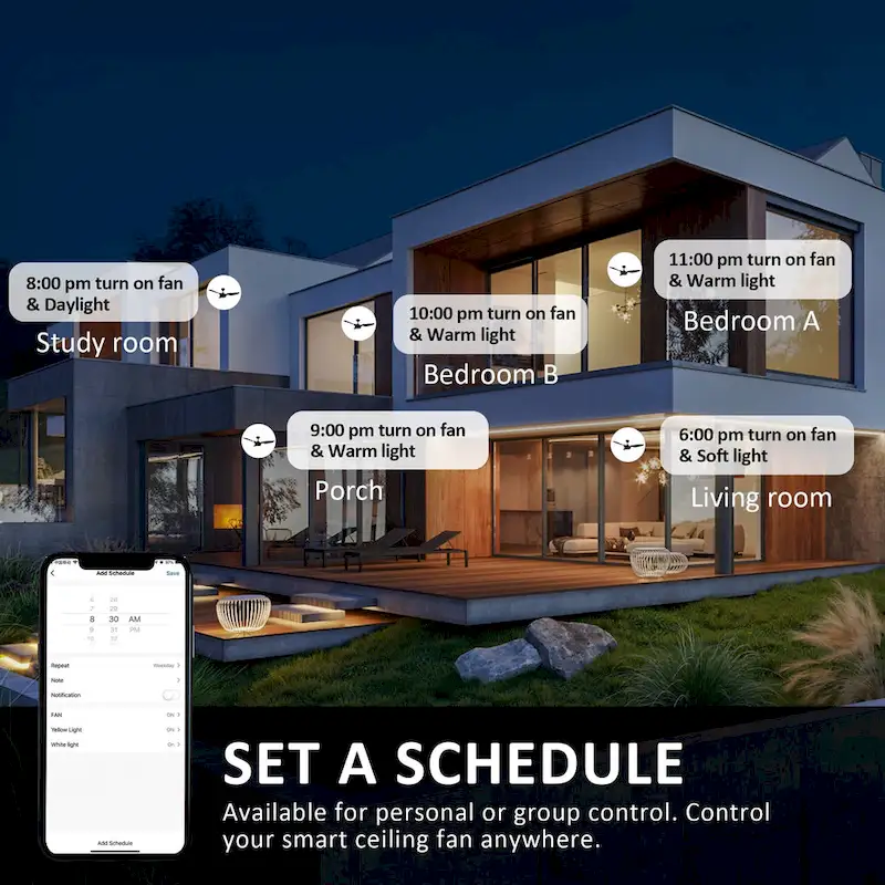 CARRO Felix 52  3-Blade Smart Ceiling Fan with Light and Remote.