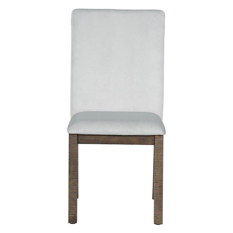 Traditional Style 7-piece Extendable Dining Table Set with Butterfly Leaf and 6 Upholstered Chairs