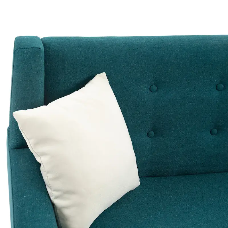 3-Piece Tufted Linen Loveseat & Armchair Set, Beige/Grey/Yellow/Blue/White/Light Blue, Seats 3+