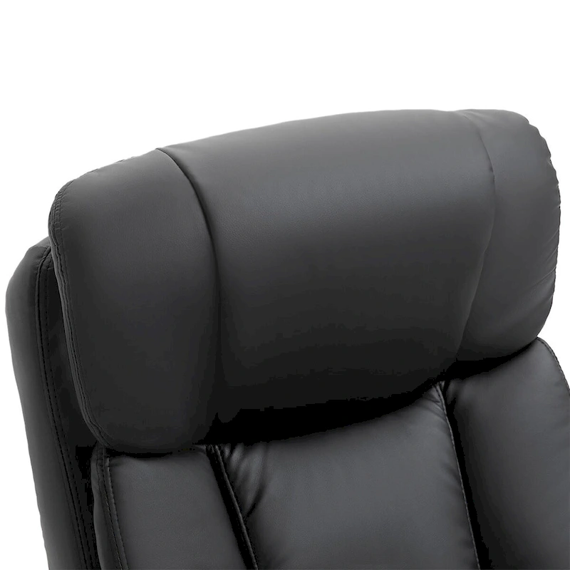 HOMCOM PU Leather Massage Recliner Chair with Ottoman Armchair
