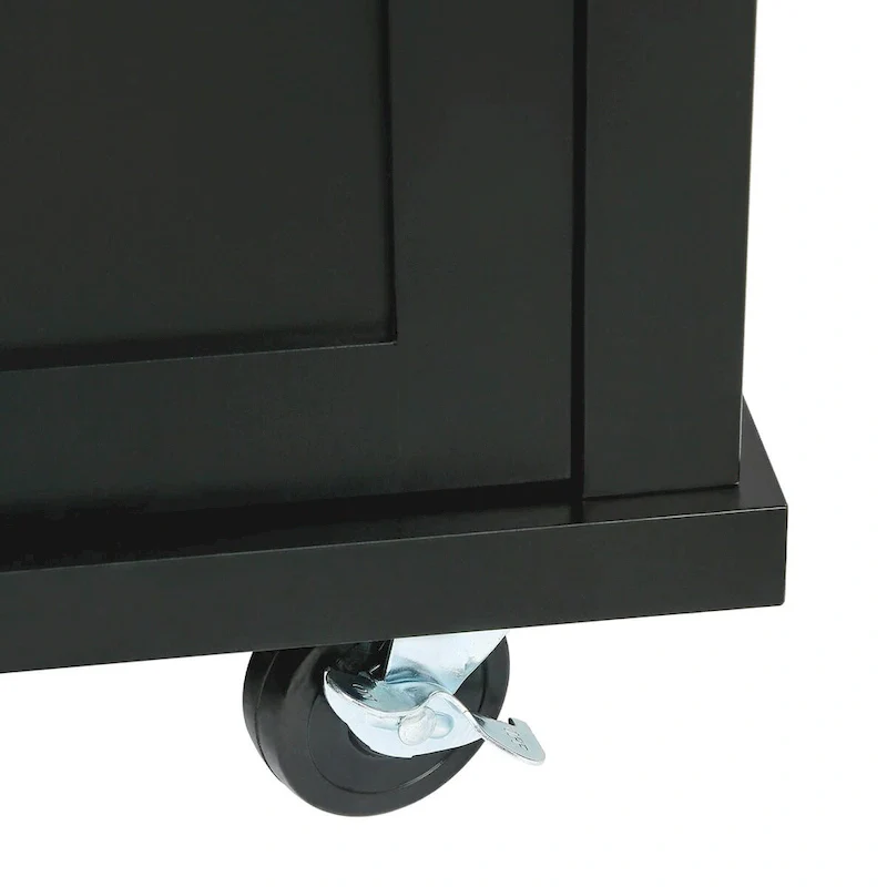 Kitchen Cart with Drop-Leaf Countertop