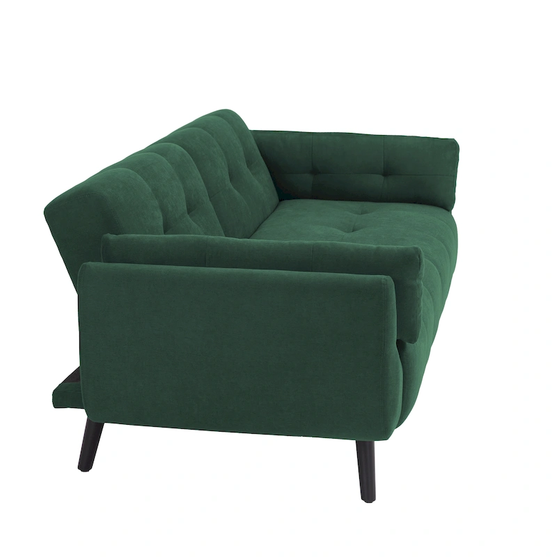 Modern Adjustable Backrest Convertible Futon Sleeper Couch