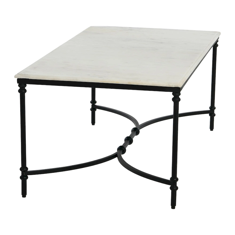 Libertine Genuine Marble and Metal Coffee Table