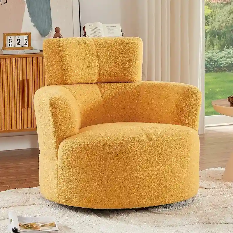 360Swivel Chair Upholstered Accent Barrel Chair