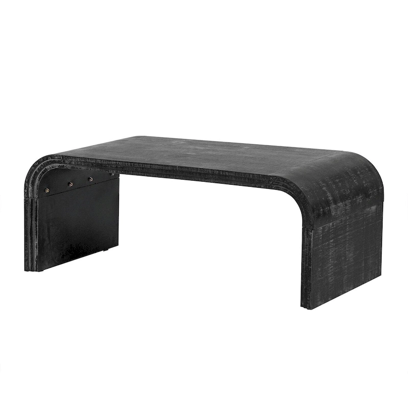 Minimalist Coffee Table with Curved Art Deco Design