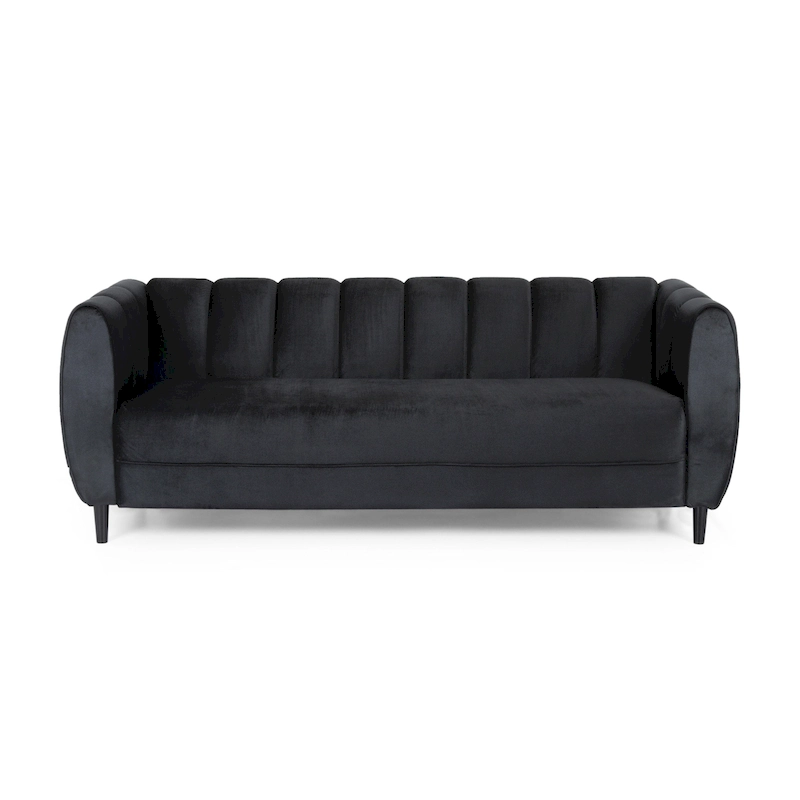 Bobran Modern Velvet 3-seat Sofa by Christopher Knight Home - 30.00 D x 83.25 W x 30.25 H