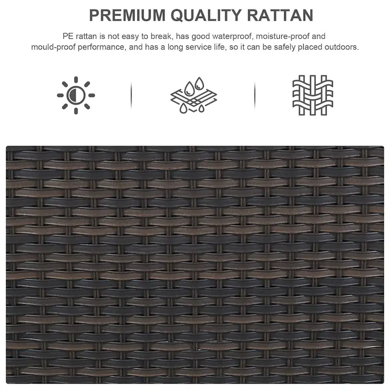 Pocassy PE Wicker Rocking Chair Swivel Chairs Glider Chair