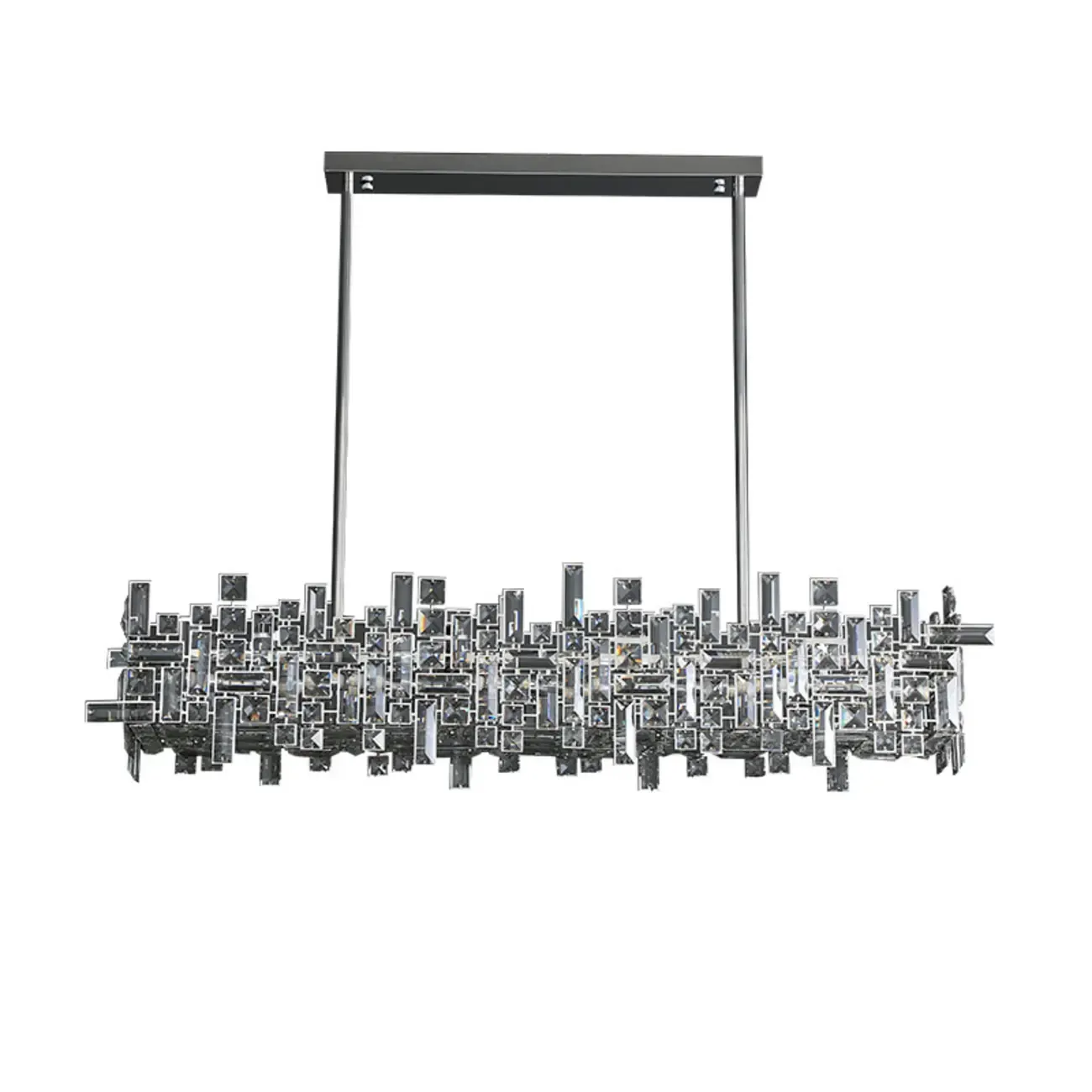 Modern Crystal Kitchen Island Pendant Light 3-Gear Dimming LED