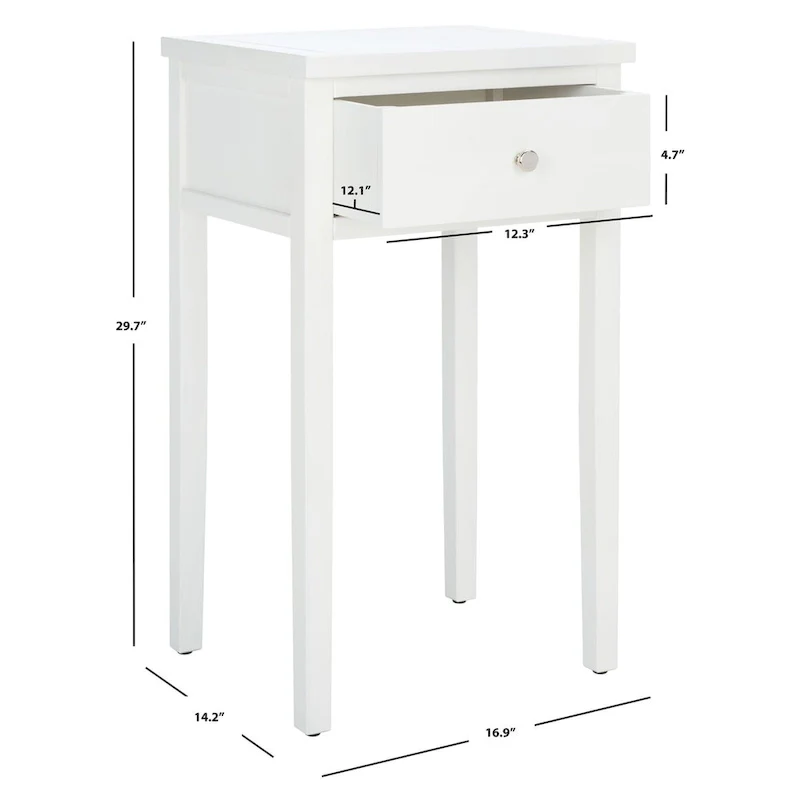 SAFAVIEH Monica End Table - 16.9 x 14.2 x 29.7 - 17Wx14Dx30H