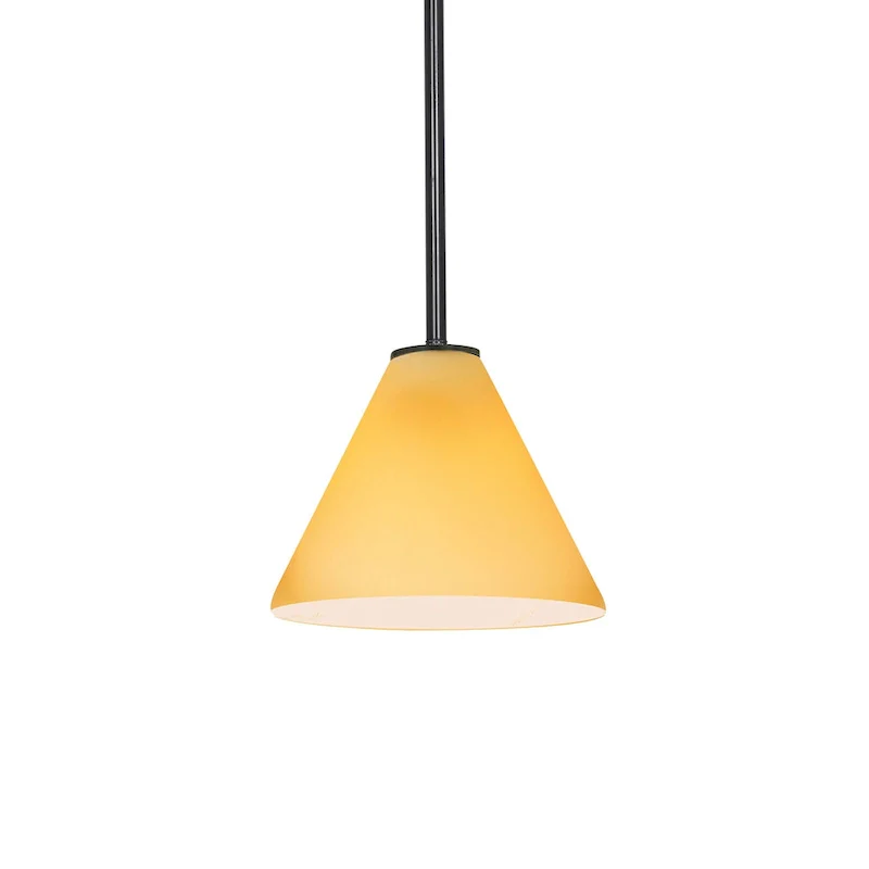 Access Lighting Martini 1 Light LED Pendant - 7  Wide with Amber Glass