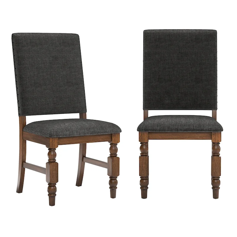 Lubeck Nailhead Upholstered Dining Chairs (Set of 2)