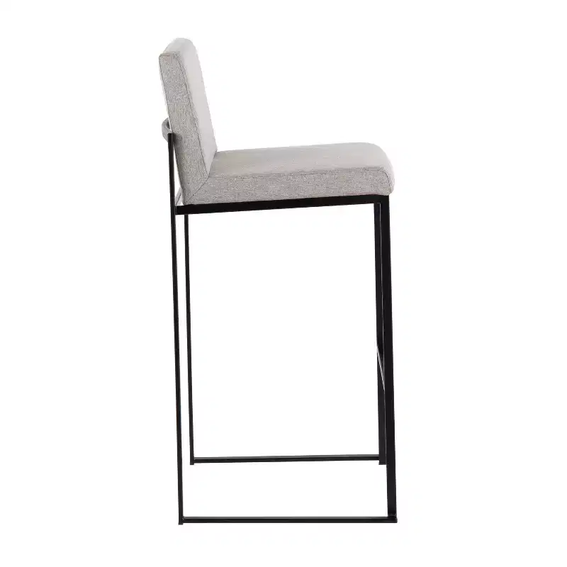 LumiSource Set of 3 Fuji High Back Barstools Fabric