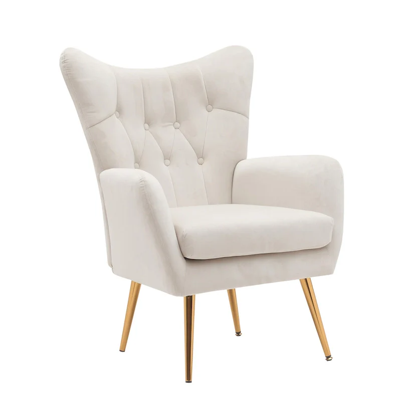 Mid Century Wingback Upholstered Accent Chair