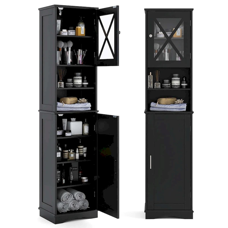Costway 67 Tall Bathroom Cabinet Freestanding Storage Cabinet with 5 - See Details