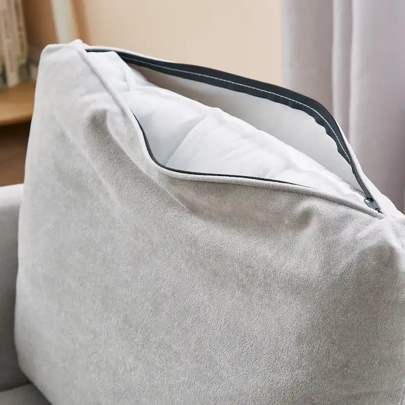 Chenille 360 Swivel Barrel Chair with Ergonomic Curved Design and 440lb Weight Capacity