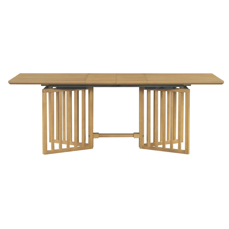 9-Piece Farmhouse Dining Set with Extendable Table & 8 Chairs