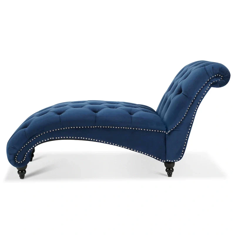 Tufted Chaise Lounge - 62.80 x 27.17 x 32.87