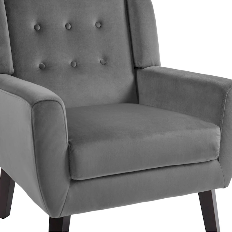 Velvet Accent Chair Living Room Upholstered Armchair