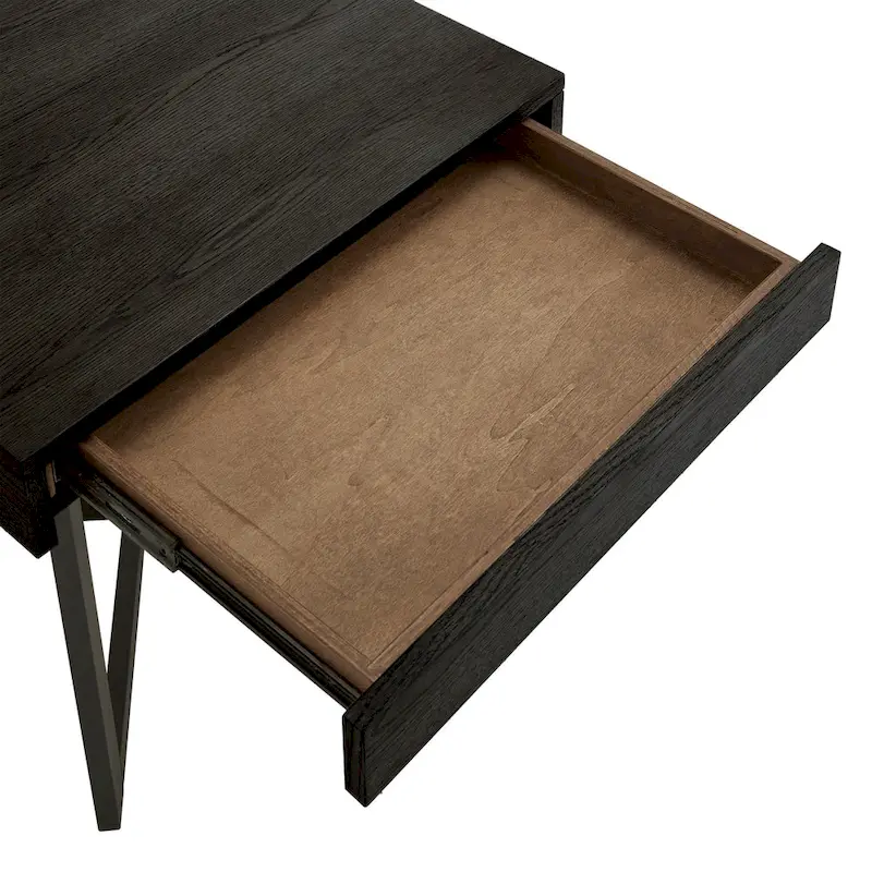 Eldersley Wood Finish End Table with One Drawer by iNSPIRE Q Modern