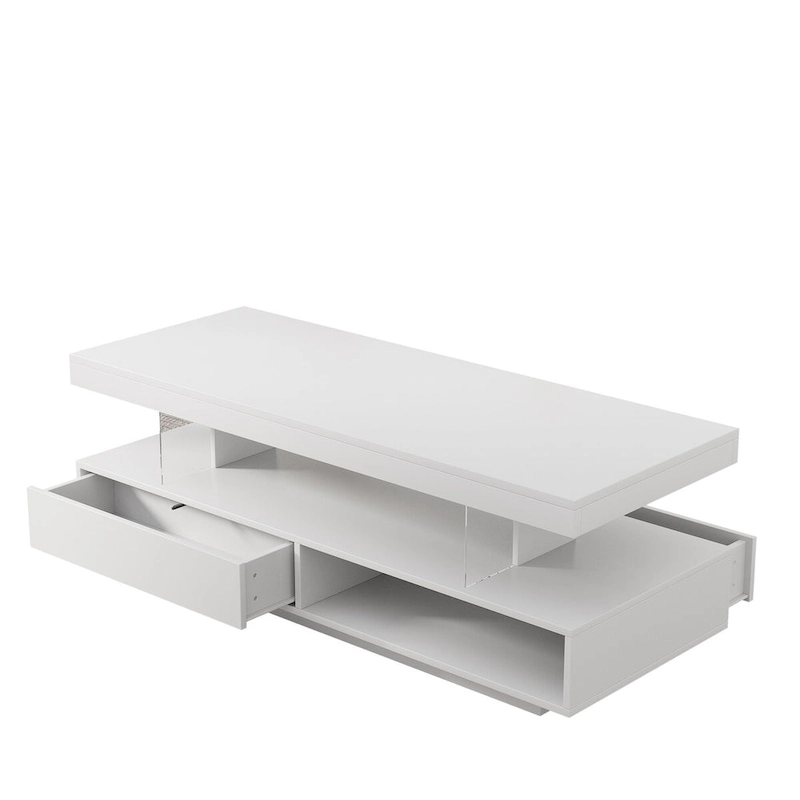 Coffee Table with 2 Drawers and Display Shelves