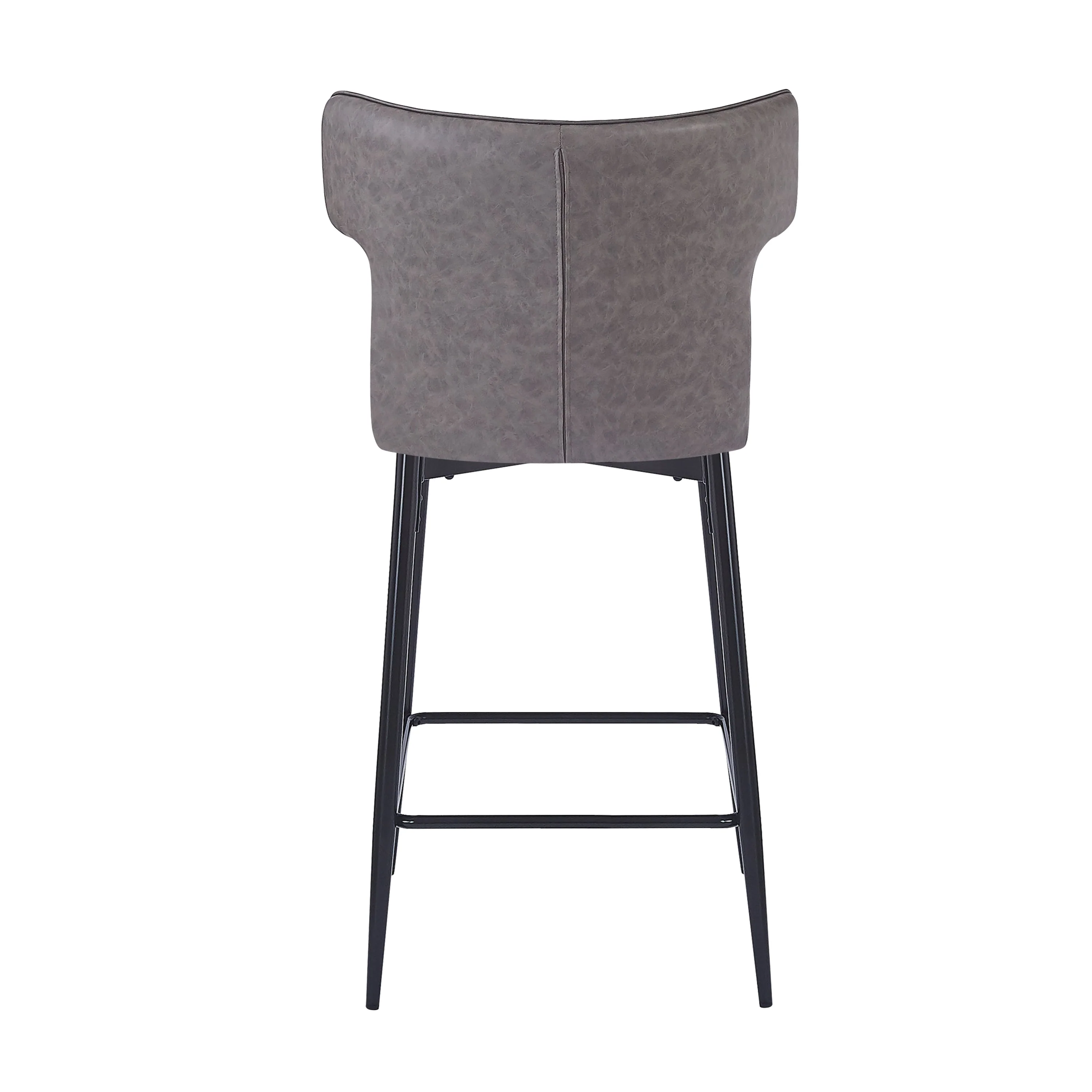 Set of 2 Modern Counter Stools PU Leather Bar Chairs