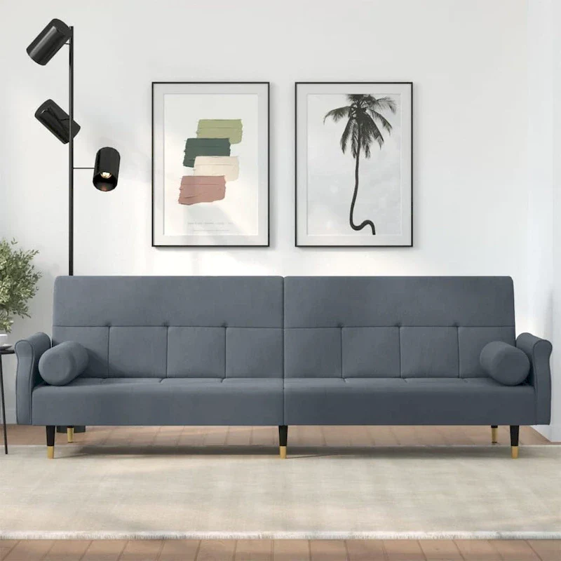 Velvet Sofa Bed Loveseat with Cushions – 85 x 35 x 27.6