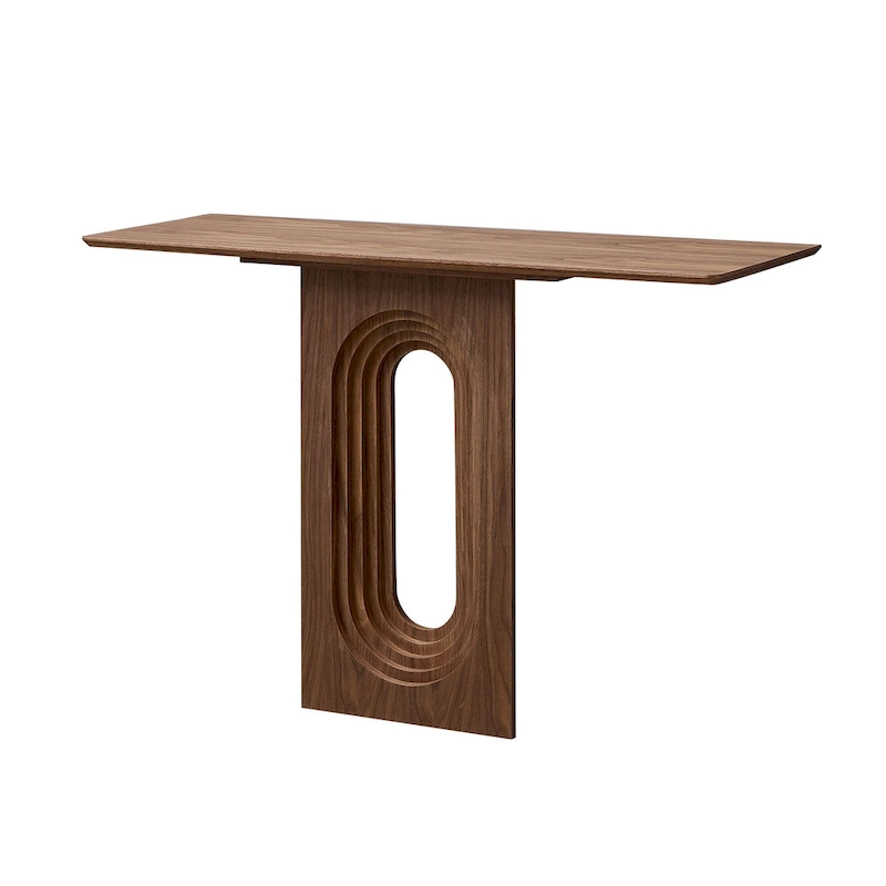 Modern Narrow Console Table with Unique Loopback Design