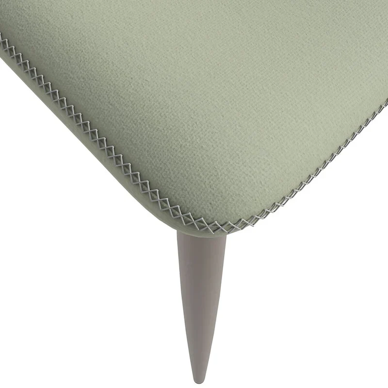 Modern Upholstered Fabric Dining Chair with Metal Legs, Mosaic Style Kitchen Side Chair