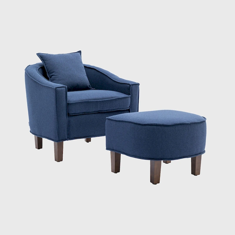 Accent Chair with Ottoman