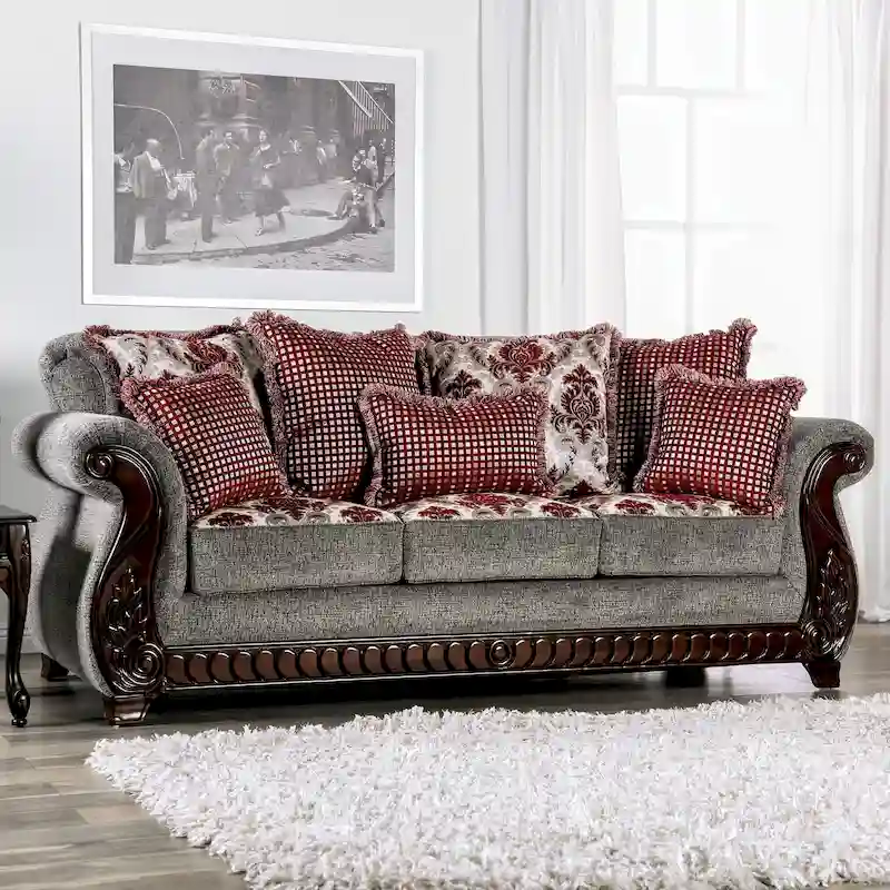 Mansuri Traditional Chenille Rolled Arms 2-Piece Sofa Set by Gracewood Hollow