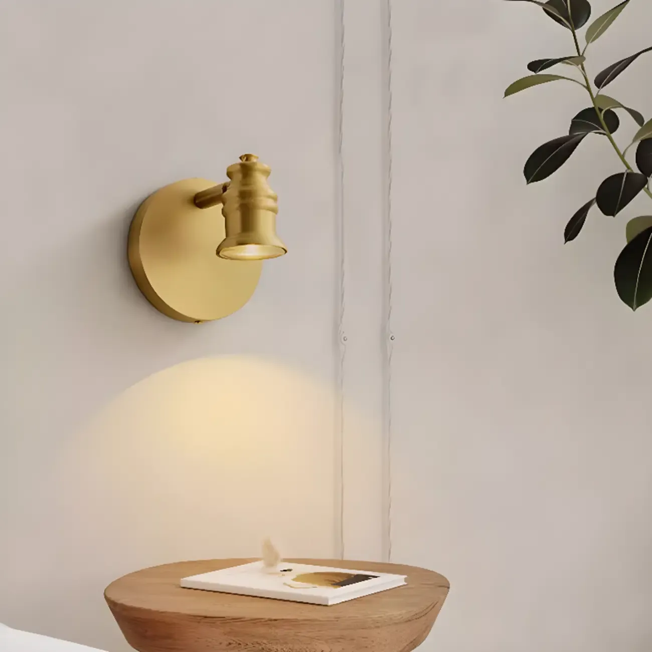 Antique Copper Gold Bath Vanity Light Fixture Hardwired