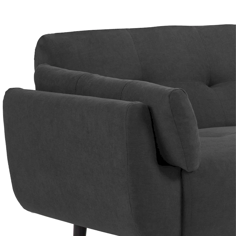 75 Convertible Sleeper Futon Sofa Bed With Adjustable Tufted Back