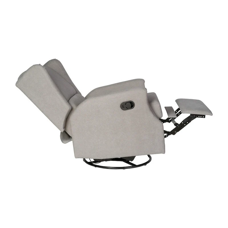 Wingback Manual Recliner Swivel Glider, Cream/Light Gray/Dark Gray, 3-Position, Seats 1