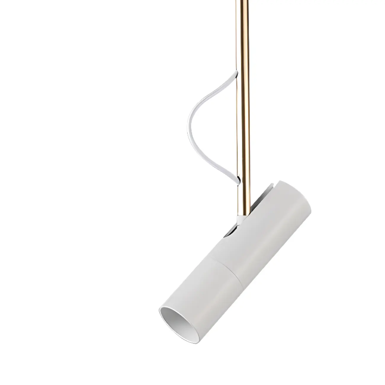 Adjustable Cylindrical Metal Black Hanging Pendant Light