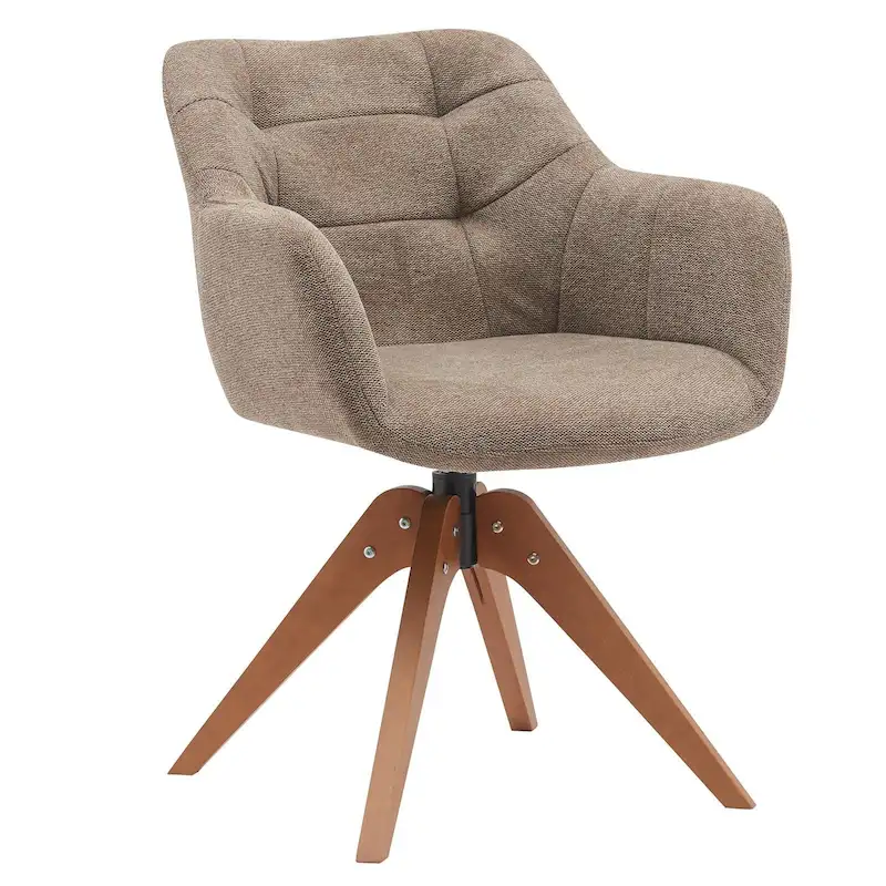 Suede Swivel Armchair Office Accent Arm Chair