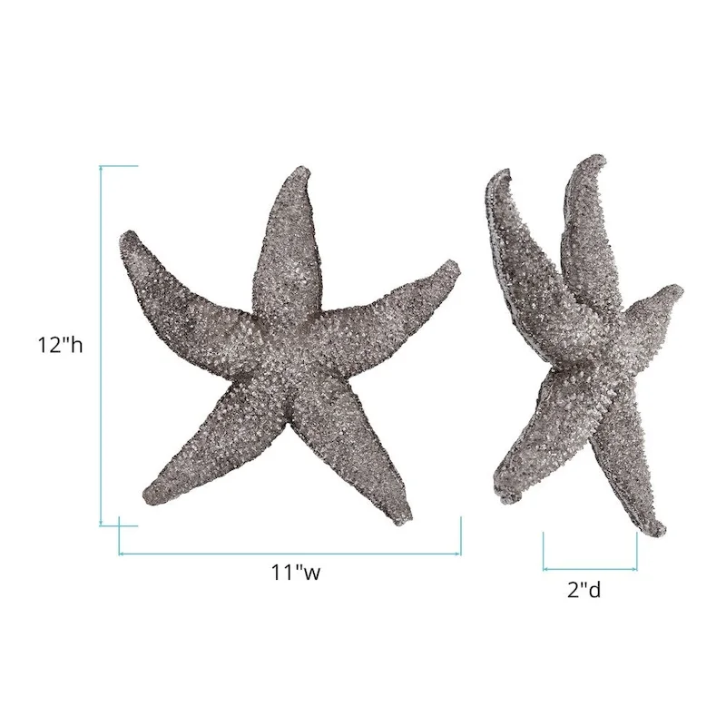 Allan Andrews Deep Pewter Coastal Starfish Wall Art (Small)
