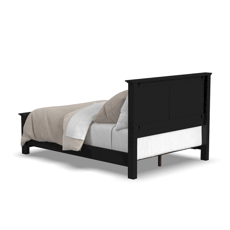 Homestyles Oak Park Black Wood Queen Bed