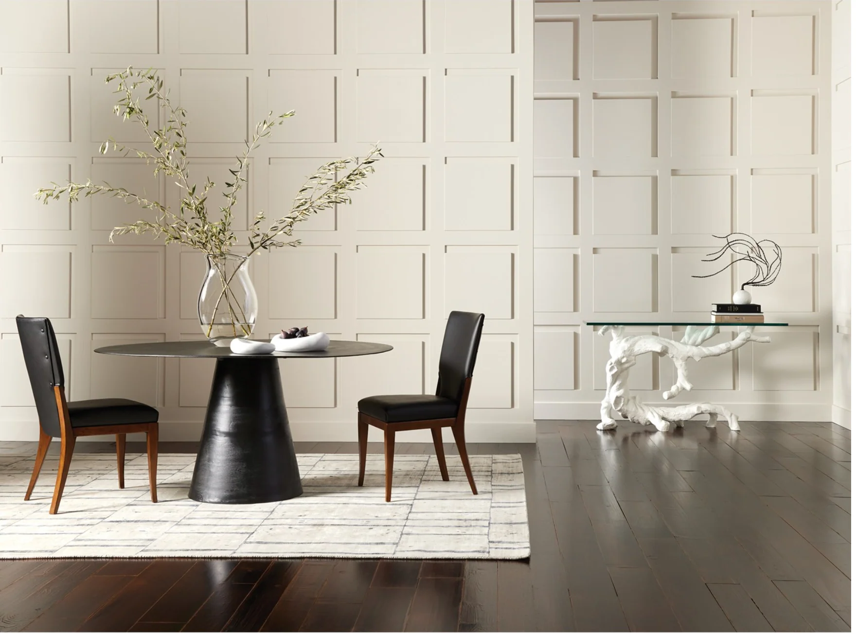 APEX DINING TABLE-BLACKENED FINISH