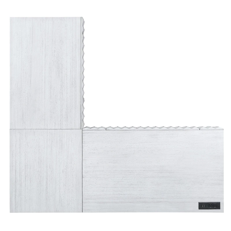 Bird Glam Metal Lift-top L-Shaped Computer Desk with USBs by Furniture of America