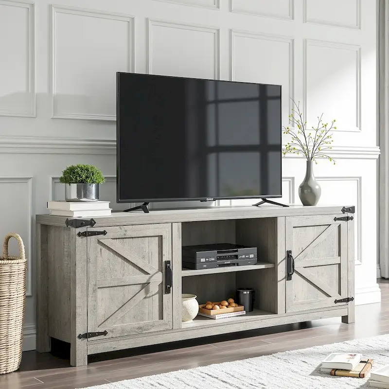 Farmhouse TV Stand, Television Console Table, Entertainment Center