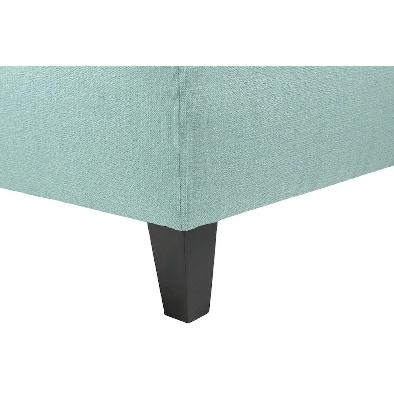 Button Tufted Upholstered Square Ottoman - 34 Inch
